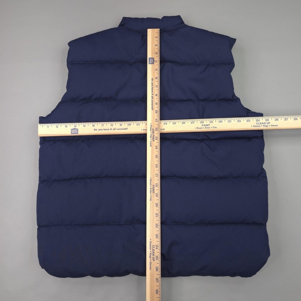 Cabela's Vest Mens Large Blue Premier Northern Goose Down Puffer Canvas Zip - Picture 11 of 14